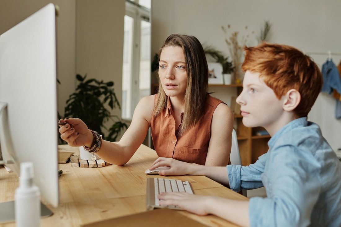One-on-one online tutoring session with a K–5 student